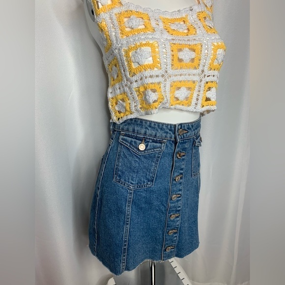 ZARA  - Trafaluc Collection Denim Blue Mini Skirt Women's - Picture 3 of 6